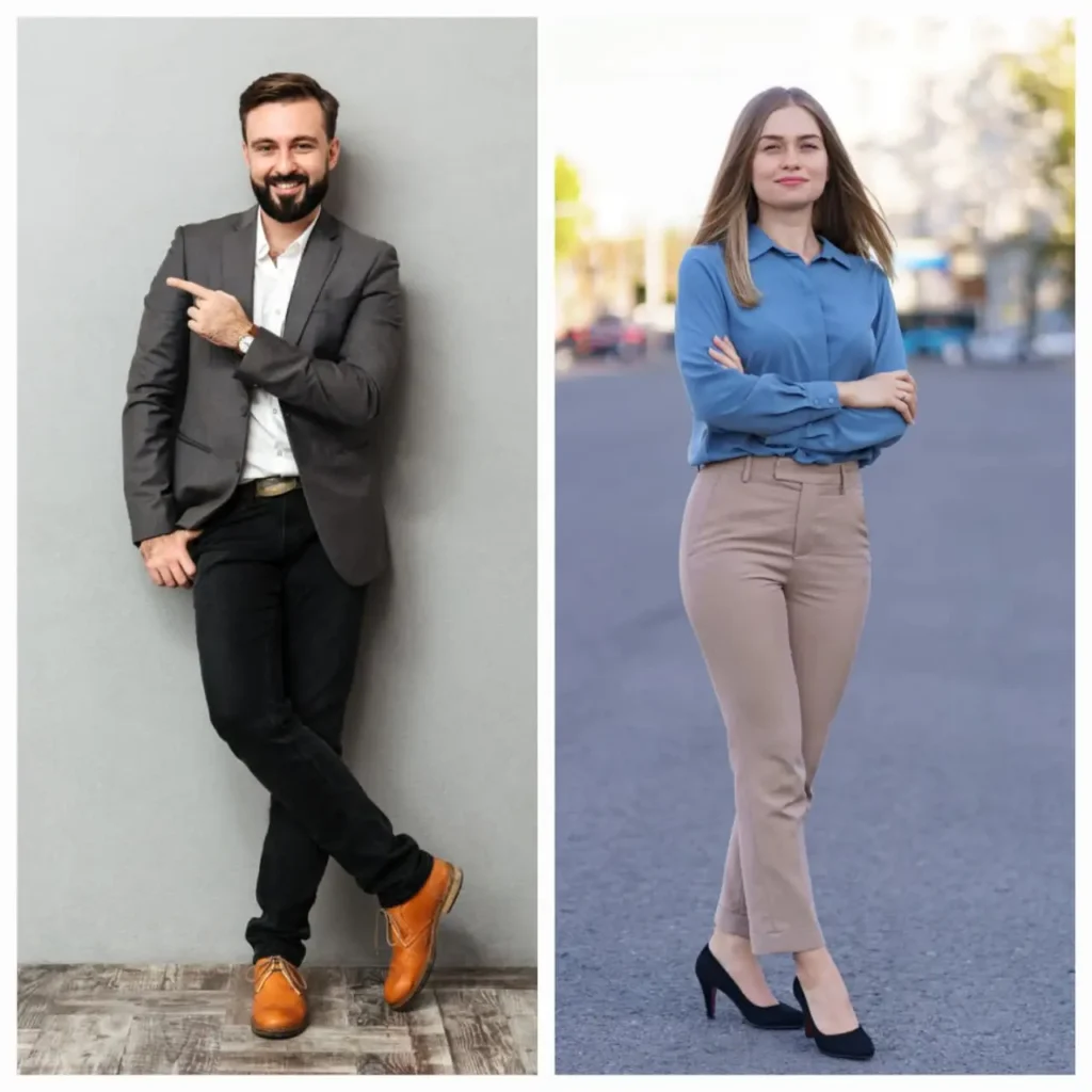 business casual men and women